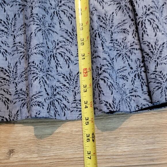 J Crew Blue Linen Dress Sz 4 Women's Floral Sleeveless Lined Career Office - Picture 11 of 11